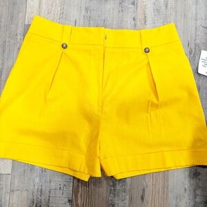 Asos Women’s Citrus Linen Shorts  mom short with waist tabs with linen in citrus